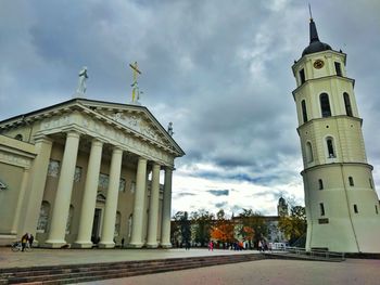 View of historic building against cloudy sky