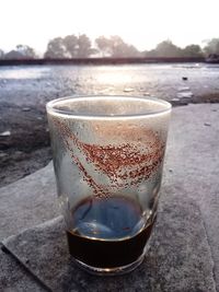 Close-up of coffee on table