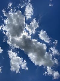 Low angle view of clouds in sky