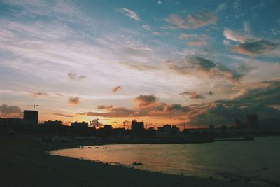 Cityscape at sunset