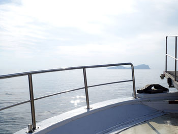 View of empty sea against cloudy sky