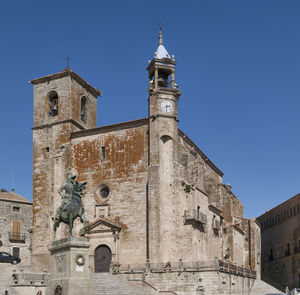 Low angle view of historic building against sky