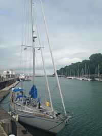 Boats in harbor