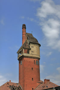 Low angle view of historic building against sky