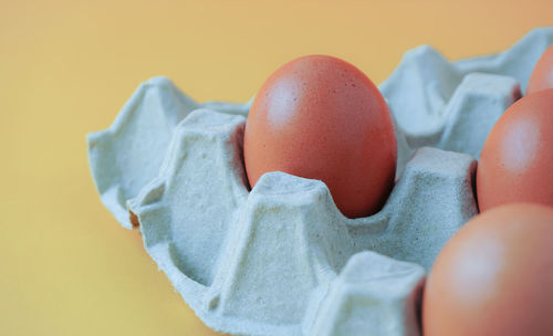 Close-up of oranges against white background