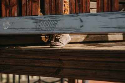 Close-up of wooden door