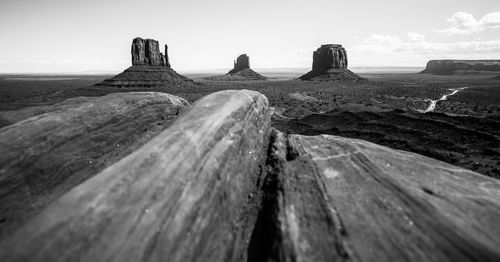 Scenic view of rock formations at monument valley navajo tribal park