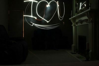 Light painting at night