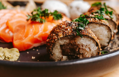 Close-up of food in bowl on table