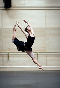 Ballerina in ballet class