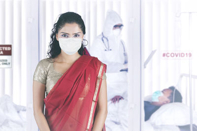 Portrait of woman working