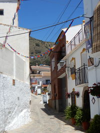 Street scene in the village of moclinejo in southern spain. 