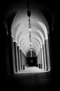 Empty road in tunnel