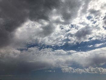 Low angle view of clouds in sky