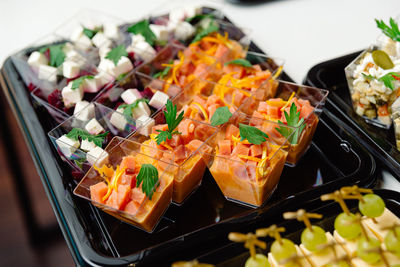 Close-up of sushi in plate