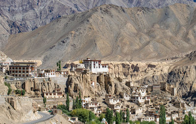 High angle view of a monastery