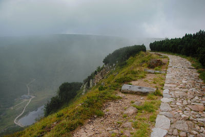 High angle view of landscape against sky