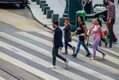 People crossing road