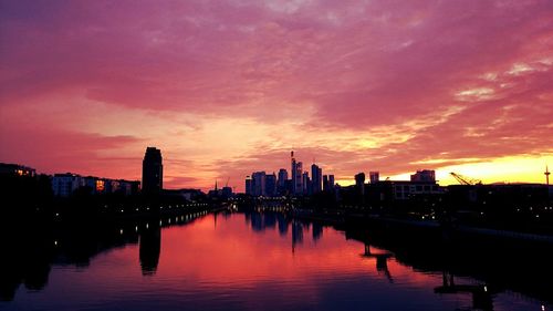 Sunset over river