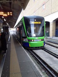 Train at railroad station