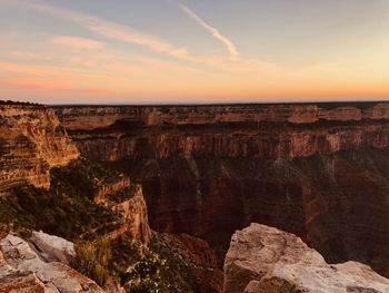 Rock formations at sunset