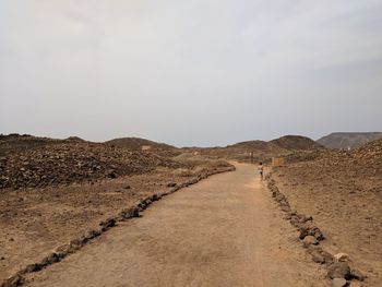 Scenic view of desert against sky