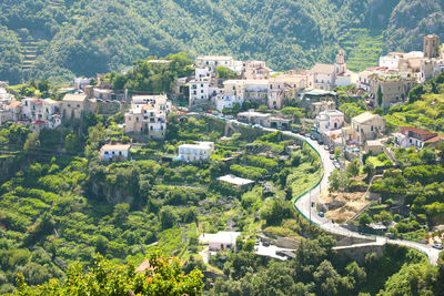 High angle view of townscape