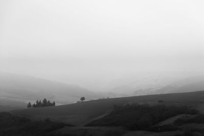 Scenic view of landscape against clear sky