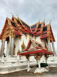 Low angle view of temple against sky