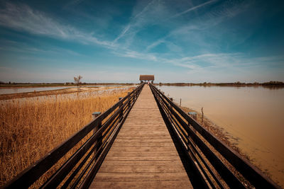 Railroad track against sky
