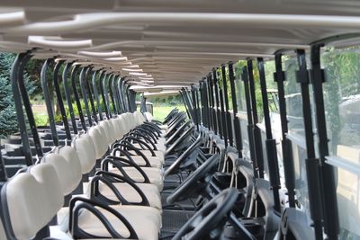 Golf carts ready for use