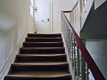 High angle view of stairs