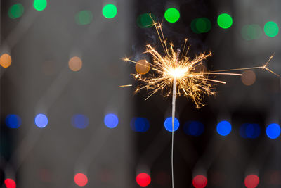 Close-up of firework display