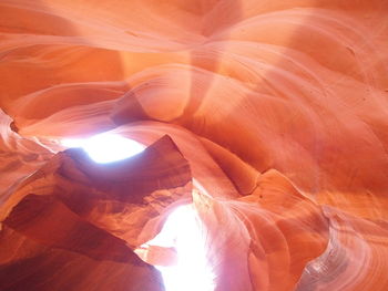 Low angle view of rock formation