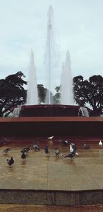 View of fountain against sky