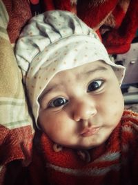 Close-up portrait of cute boy