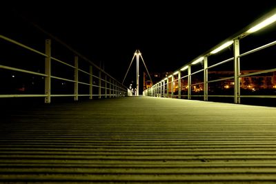 Surface level of illuminated street lights at night