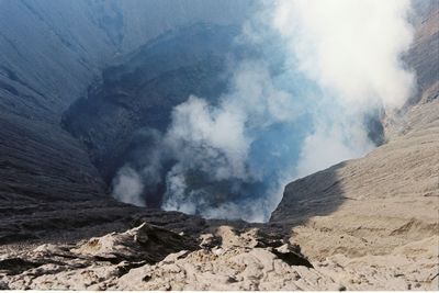 Scenic view of crater