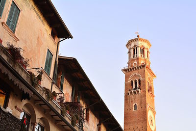 Low angle view of old building against sky