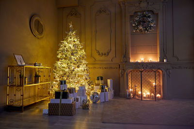 Room decorated to christmas celebration rental studio