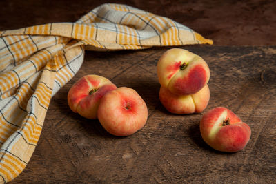 Close-up of apples on table