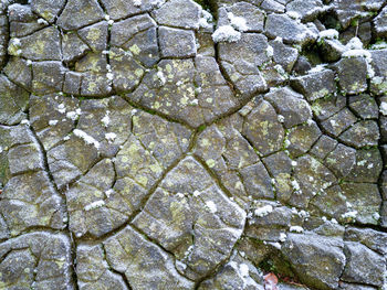 Full frame shot of cracked rocks
