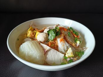 Close-up of food in bowl on table