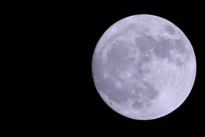 Close-up of moon against sky at night