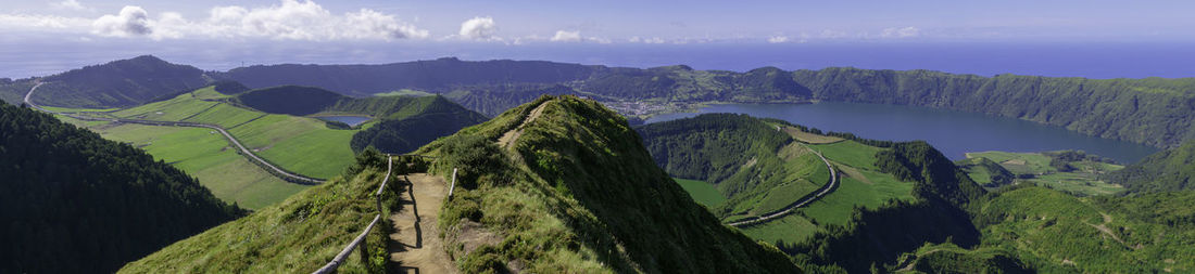 Panoramic view of landscape against sky