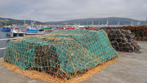 Fishing net on shore