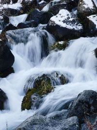 A mountain waterfall on the slopes of the western tien shan, almaty, kazakhstan