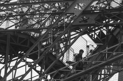 Low angle view of steps at eiffel tower