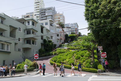 View of buildings along road