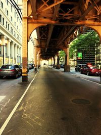 Cars parked on street